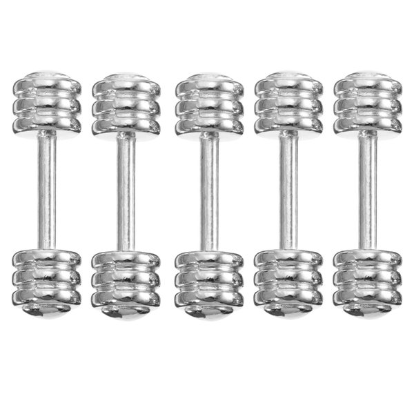 BESPORTBLE Mini Dumbbells Model: 5pcs 1: 12 Scale Miniature Dumbbells Dollhouse Work Out Gym Miniature Sports Equipment Dollhouse Miniature Ornament Miniature Dumbbells Mini Dum