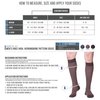 TOUCH Compression Socks for Men, 15-20 mmHg, Herringbone, Cotton, 1 Pair, Charcoal, Medium