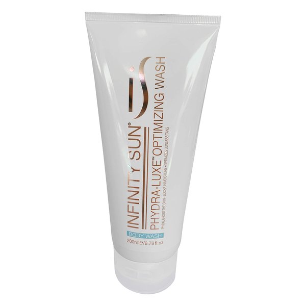 Infinity Sun PHdra-Luxe Sunless Tan Optimizing Body Wash | PhBalanced, Enriched with Avocado, Coconut, and Shea Butter | After Sunless Tanning, 6.78 Oz