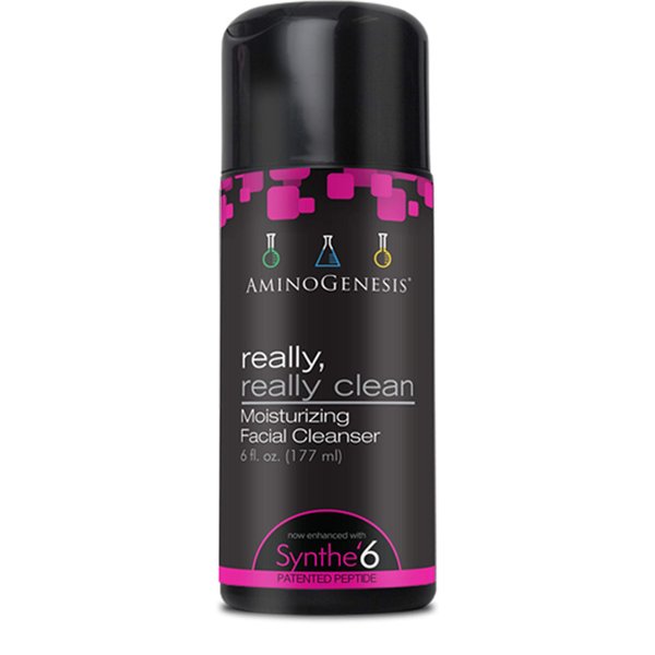 AminoGenesis Really, Really Clean Daily Facial Cleanser, Face Wash For Anti Aging, Oily, Dry, Sensitive, Acne prone Skin