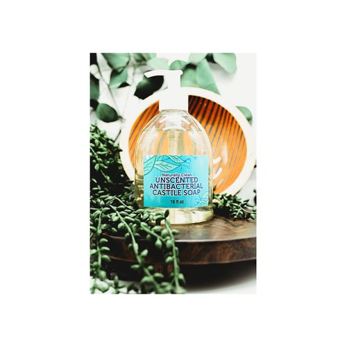 LandLSoap Antibacterial Unscented Pure Castile Liquid Soap for Face, Hand & Body Wash-Vegan, Non-GMO, Made in USA, Liquid Castile Soap for All Skin Types, Dry & Sensitive Skin 16 oz