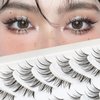 Anime Lashes With Clear Band Korean Lashes Natural Look 13mm Korean Eyelashes Wispy Anime Eyelashes 10 Pairs False Lashes Japanese Korean Natural Lashes Asian Lashes by Obeyalash