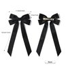 4PCS Silky Satin Hair Bows Hair Clip Black Red Hair Ribbon Clips for Women Ponytail Holder Hair Accessories Alligator Clips Bow for Women Girls Toddlers Teens Kids