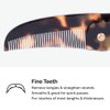 ZEUS Folding Mustache Comb, Handmade Saw-Cut Best Moustache Pocket Comb - (3 Pack - Tortoiseshell) - K12