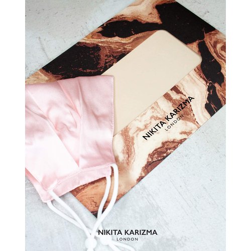 KARIZMA Beverly Hills Silk Face Mask. Pink Fashionable Designer Face Mask for Women. Washable Fabric Face Mask Reusable Facemask. 19 Momme Mulberry Silk Mask - Luxury Fashion Masks for Women