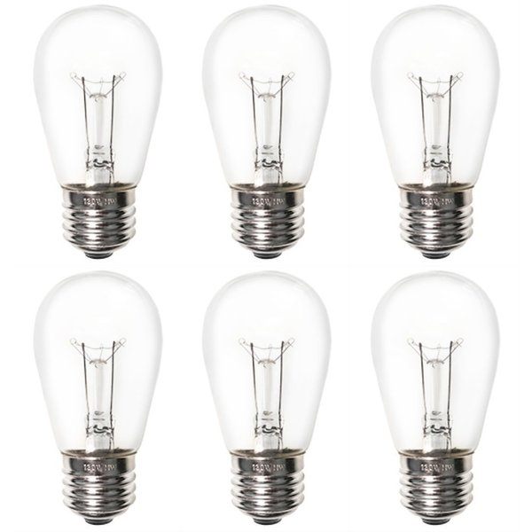 CEC Industries #11S14/130V Bulbs, 130 V, 11 W, E26 Base, S-14 Shape (Box of 6)