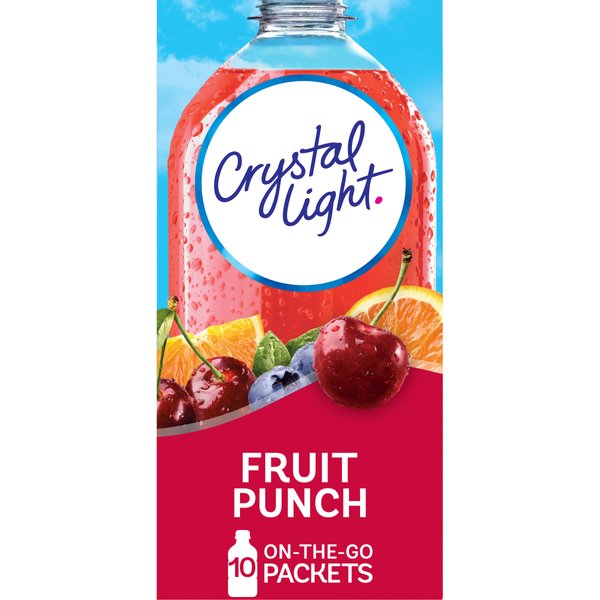 Crystal Light Sugar-Free Fruit Punch On-The-Go Powdered Drink Mix 10 Count