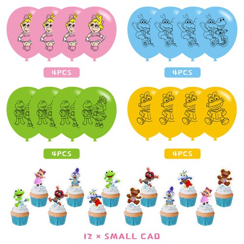 Thwae Party Favors for Muppet Babies Party Supplies Junior Muppet Babies Party Supplies Muppet Babies Birthday Decorations Balloons Banners Cake Toppers Cupcake Toppers for Children