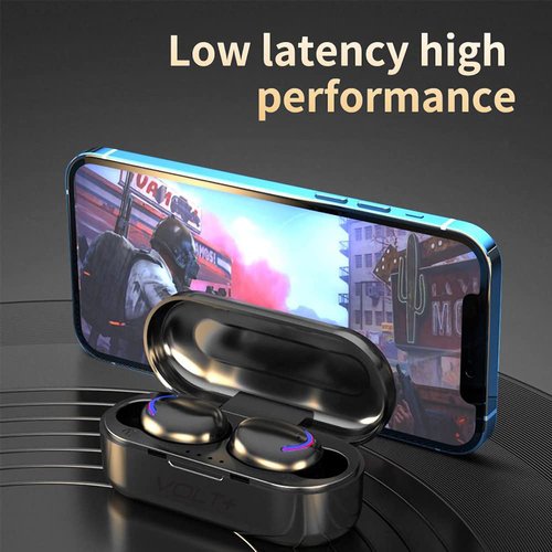Wireless 5.3 Bluetooth Earbuds Compatible with Samsung/Apple/Google/Motorola/LG/OnePlus/Xiaomi/Huawei | IPX7 Waterproof Noise Canceling Earbuds LED Display +Quad Mic 8D Bass Ultra-Slim Case