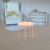 JOINPAYA Mini Dollhouse End Table: Miniture Wooden Home Furniture Round Side Tea Table Model for Living Room Bedroom Scene Decoration