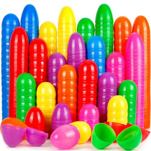 OCTERIC 180 Pcs Colorful Plastic Easter Eggs Bulk, 2.3 ", Fillable Empty Easter Eggs for Fillling Candy, Treats, Easter Hunt Basket Suffers Fillers, Easter Theme Party Favors