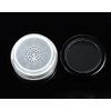 6 Pcs 10g 10ml Empty Plastic Clear Makeup Jar Cosmetic Cream Face Powder Blusher Foundation Container Pots With Sifter And Black Rimmed Lid