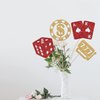 12 Pieces Red Gold Casino Centerpiece Sticks, Casino Party Decorations, Poker Theme Party Decor, Card Game Theme Las Vegas Scene Birthday Party Decoration Supplies