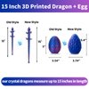 Dragon Eggs,Dragon Eggs with Dragon Inside,15''3D Printed Dragon, Adults Fidget Toy, Home Office Decor Executive Desk Toy,3D Printed Gift for Christmas