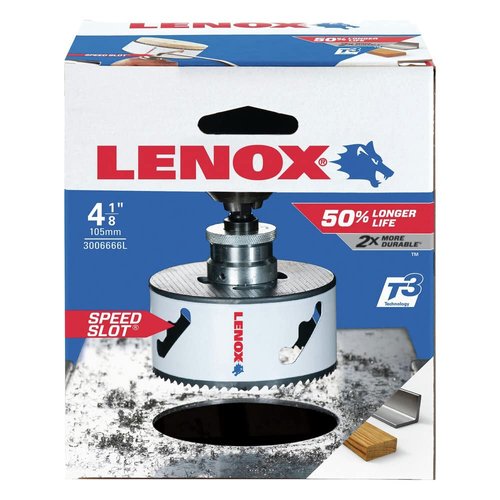 LENOX Tools Bi-Metal Speed Slot Hole Saw with T3 Technology, 4-1/8"