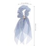 VALICLUD 8PCS Chiffon Hair Scarf Scrunchies Double Layer Bowknot Ponytail Holder Elastic Ribbon Hair Ties for Women Girls