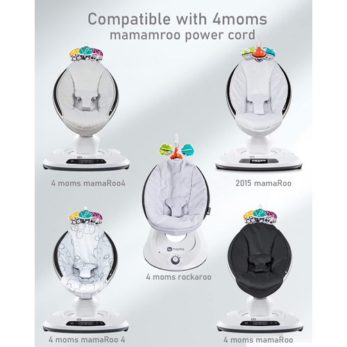 LEFXMOPHY Mamaroo Replacement Power Cord for 4moms mamaRoo 2/4 Infant Seat Charger, 2015 mamaRoo Infant Seat, RockaRoo Baby Swing, OH-1048B1203000U 12V AC Adapter White Power Supply