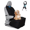 Dog Car Front Seat Cover Pet Bucket Seat Covers Luxury Washable Material Waterproof Nonslip Pet Single Seat Cover for Cars Truck SUV Seatbelt Leash Included