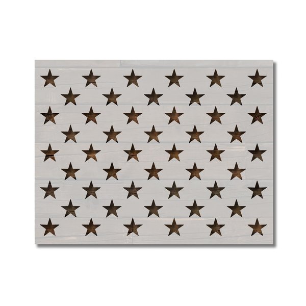 50 Stars Flag Union Star Pattern Stencil Template Reusable for Painting on Walls, Wood, Arts and Crafts (485) - 17 x 22 Inches