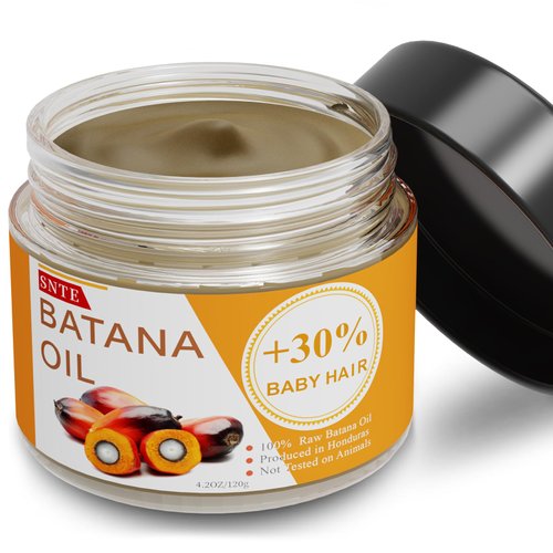 Batana Oil for Hair Growth, Increases Baby Hair by 30%, Batana Oil Organic, Batana Hair Oil From Honduras, Not Tested on Animals, Prevents Hair Loss, For Hair, Eyelashes & Eyebrows - 4.2 oz