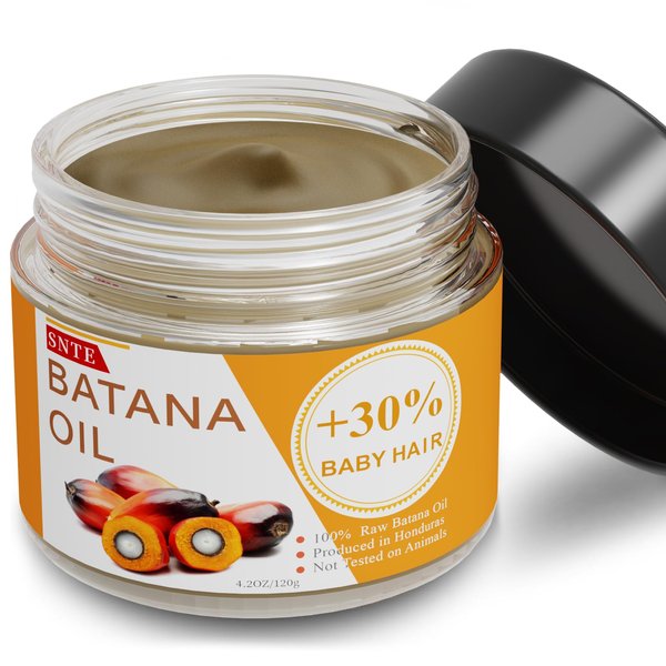 Batana Oil for Hair Growth, Increases Baby Hair by 30%, Batana Oil Organic, Batana Hair Oil From Honduras, Not Tested on Animals, Prevents Hair Loss, For Hair, Eyelashes & Eyebrows - 4.2 oz