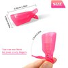 10pc Plastic Acrylic Nail Art Soak Off Cap Clip UV Gel Polish Remover Wrap Tool Gel Nail Polish Remover Clips for Fingernail Removal Soak Off Clips Wrap Cleaner Cap Clip(Pink)