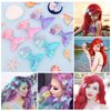 YARIEW 6 Pcs Mermaid Hair Clips for Girls Seashell Hair Clips Sparkly Sequins Fish Tail Starfish Mermaid Hair Accessories Glitter Hair Barrettes for Little Girls Mermaid Birthday Decorations (Set 3)
