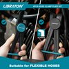 Libraton Hose Clamp Pliers, Hose Pinch Off Pliers, Line Clamps, 6pcs Hose Pinch Pliers Straight & 90°, Plastic Hose Clamp Pliers for Brake Hose, Fuel Hose, Coolant, Flexible, Radiator Hose, Gas Line