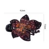 5Pcs Rhinestone Flower Hair Claw Clips Glitter Crystal Plastic Duckbill Hair Clips Non-Slip Women Elegant Hair Barrettes for Thick Long Hair