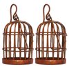 Naroote Dollhouse Miniature Bird Cage 2pcs Dollhouse Rusty Iron Bird Cage Finely Detailed for 1/12 Scale Dollhouse
