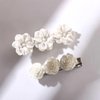Leadigol 2PCS Flower Shape Hair Clip,Camellia Side Hairpin Rose Hair Clip Vintage Flower Hair Clip for Women Hair Accessories