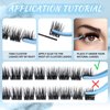 Lash Clusters 84 Pcs Cluster Lashes Eyelash Clusters DIY Cluster Eyelash Extensions Individual Lashes Thin Band & Soft (Rainy,C-8-16mix)