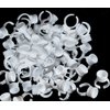 Pigment Rings - 100PCS Tattoo Rings Cups Disposable Makeup Rings Tattoo Glue Holder,Tattoo Ink Ring Adhesive Makeup Glue Rings Palette Plastic Nail Art Eyelash Extension Rings (Medium 100pcs)