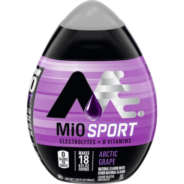 Mio Sport Liquid Water Enhancer, Arctic Grape, 1.62 OZ. (Pack of 12)