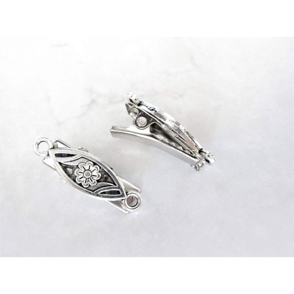 Generic Set of 2 extra tiny small silver metal alligator hair clip for fine thin hair