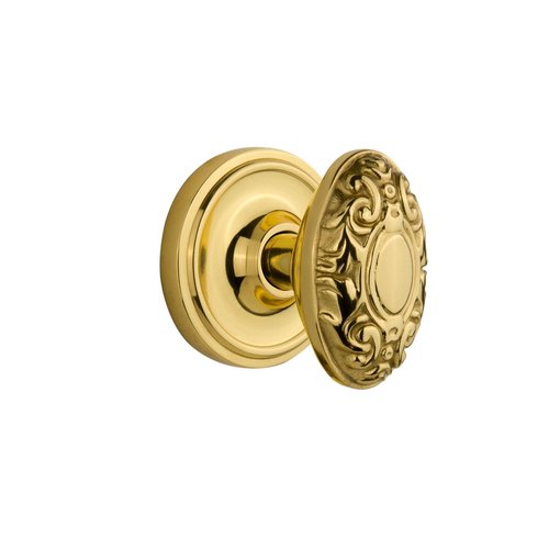 Nostalgic Warehouse Classic Rosette with Victorian Door Knob, Single Dummy, Unlacquered Brass