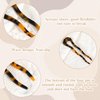 Mabor 3 Pcs 4.57Inch U Shaped Acetate French Hair Pin Tortoise Shell 2 Prong Bun Hair Sticks Thick Long Hair Acetate Tortoise Shell Hair Pin Updo for Women