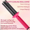 Curling Roll Comb,Curly Hair Styler Tool,Curly Hair Brush Styling Tool, Air Volume Comb, Hair Fluffy Curling Roll Comb, Lift, Direct & Add Volume To Curly Hair