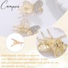 Campsis 2Pcs Butterfly Hair Clips Gold Crystal Small Claw Clips Sparkle Rhinestone Cute Hair Claw Clip Birthday Photograph Butterflies Decorative Hair Accessories for Women