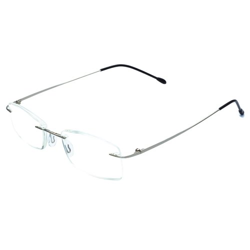 HIYANJN Rimless Readers Blue light proof reading glasses Women Men Anti Glare Filter Lightweight Eyeglasses 1.25