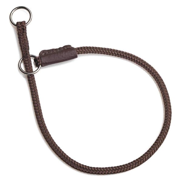 Mendota Pet Show Slip Collar - Made in The USA - Brown, 20 in