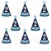 2nd Birthday Boy - Two Much Fun - Cone Happy Second Birthday Party Hats for Kids and Adults - Set of 8 (Standard Size)