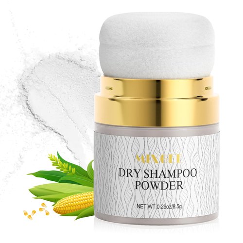 Mixgee Dry Shampoo Powder, Absorbing Excess Oil, Mattifying Root for Refreshing Fluffy Hair, Travel Size Dry Hair Shampoo for Women and Men, Vegan, No White Cast, Non-aerosol, 0.29 Oz