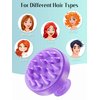 HEETA Scalp Massager Hair Growth, Scalp Scrubber with Soft Silicone Bristles for Hair Growth & Dandruff Removal, Hair Shampoo Brush for Scalp Exfoliator, Purple