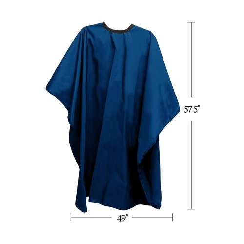 Betty Dain Lightweight Crinkle Nylon Hair Cutting/Styling Cape, Water Resistant, Ultra Lightweight Crinkle Antron Nylon, Repels Hair, Neck Snap Closure, Generous 54 x 60 Inch Size, Navy