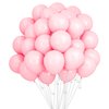Pink Balloons 12 Inch 100PCS Latex Balloons for Balloon Arch Light Pink Balloons Pastel Pink Balloons Party Supplies for Birthday Party Mean Girl Y2k Bachelorette Party Pink Decorations for Party