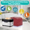 KINMAD Polyester Fabric Quilted Four Slice Bread Toaster Cover Bakeware Protector, Dust and Fingerprint Protection- Best Gift for Mother, Red