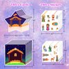 SIOCHOME Make a Nativity Scene Sticker Ornament Craft Kit Christmas 24 Religious DIY Nativity Christmas Stickers Christmas Ornaments Craft Set with Ropes for Religious Party Favor Game for Kids