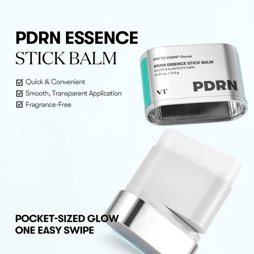 VT COSMETICS PDRN Essence Stick Balm, PDRN Collagen Multi Wrinkle Stick, All-in-One Eye & Neck Treatment, Glow Make Up Base & Face Treatment Balm