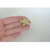 Generic Small gold metal and pearl starfish hair claw clip bridal clip